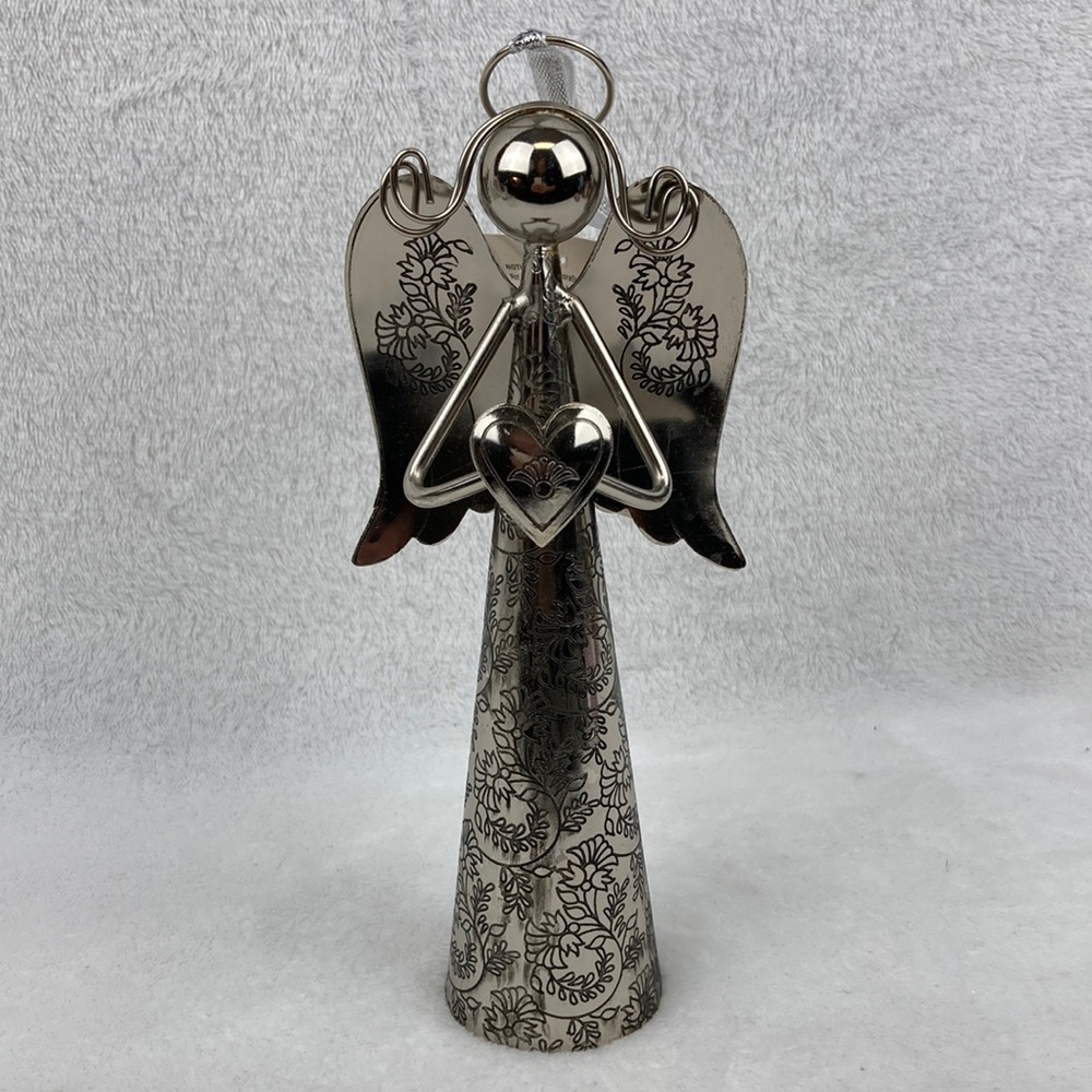 Regal Art & Gift Heart Angel Bell Garden Decor 8” NWT